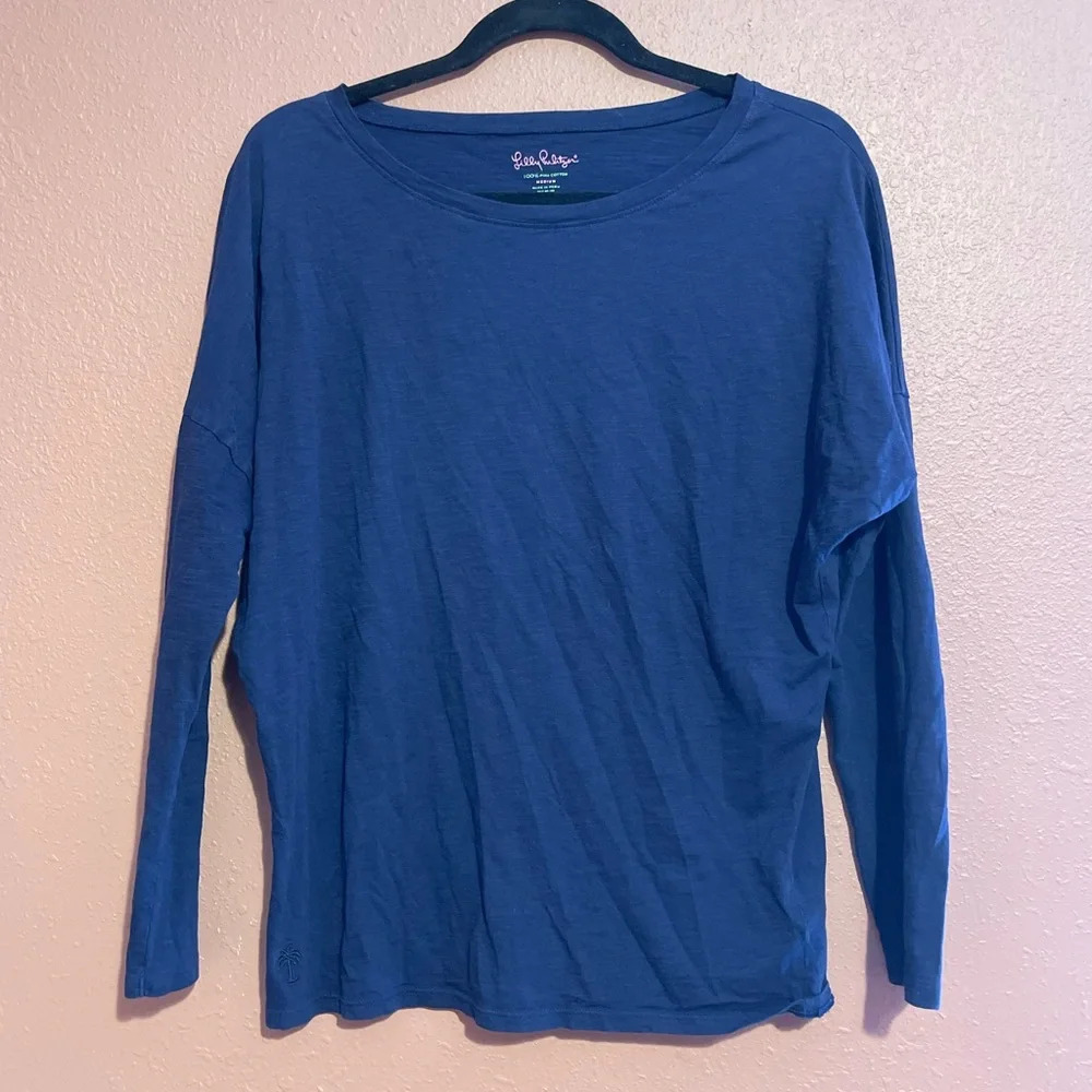 Lilly Pulitzer Navy Blue‎ long Sleeve Top Medium